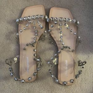 NWT Jeffrey Campbell Amaryl jewel studded sandals